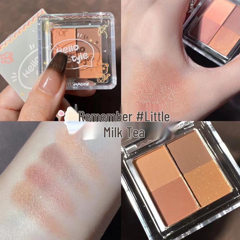 Beginner-Friendly Waterproof Three-Color Glitter Eyeshadow - Shimmer & Shine Stage Makeup