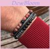 Schwarzes Achat-Perlenarmband für Herren mit handgefertigtem runden Design – ideales Reisegeschenk