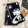 Cute cat soft waxy blue plush knitted scarf women's winter atmosphere warm couple neck protection thickened scarf