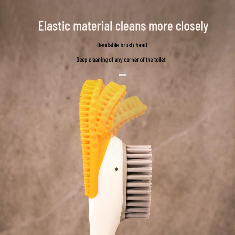 Duck Toilet Brush: Silicone, No-Drill, Wall-Mounted, Bathroom Cleaning Tool