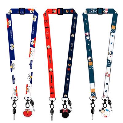 Nastavitelná šňůrka na obličejovou masku Kreslený přívěsek Crossbody Proti pádu Závěs na masku na krk Popruh na masku přes jedno rameno Prodloužený popruh na masku