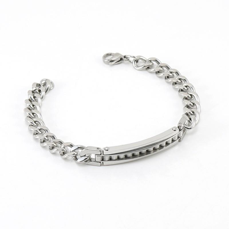 

Titanium Steel Cuban Chain Bracelet Men s 18K Stainless Steel Versatile Fashion Men s Bracelet Bracelet 18K