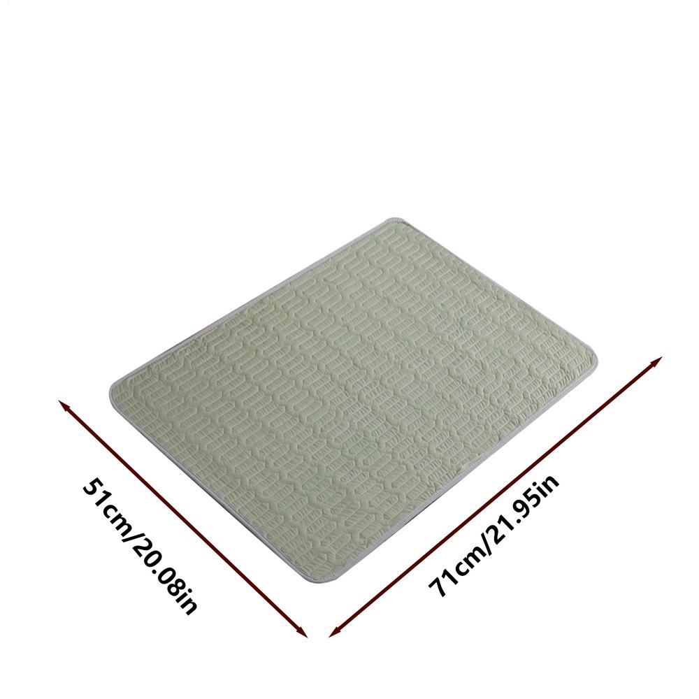 Ice Silk Pet Cooling Mat Summer Dog Bed Upgraded Ice-Cool Summer Pet Cooling Bed Summer Pet Cold Bed Cat Durable Blanket (Green,M) зелёный