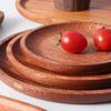 Holzplatte Massivholz Essteller Unzerbrechliches Geschirr für Küche Geschirr Snacks Obstschale Dessert Servieren