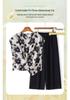Mom's 2026 Summer Chiffon Floral Blouse - Elegant Short-Sleeved Top for Middle-Aged Women