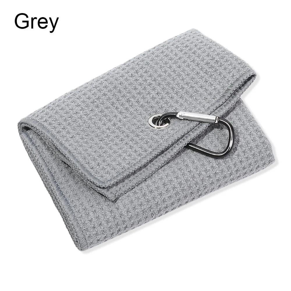 40*60CM Cotton High Water Absorption Microfiber Cleaning Towels Golf Towel with Carabiner Hook Cleans Clubs Golf Training Aids