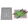 Lace Rectangular Frame Metal Silvery Stencil Embossing Cutting Dies For Diy Scrapbooking Paper Album Cards Making
