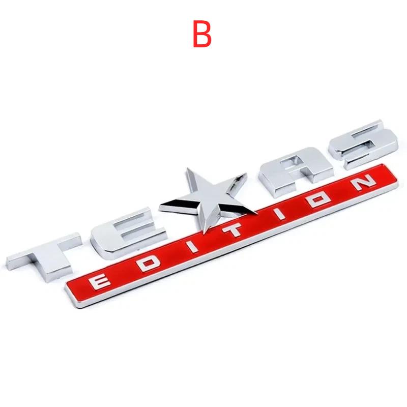 1pcs X Chrome Silver Black ABS TEXAS EDITION EMBLEM BADGE