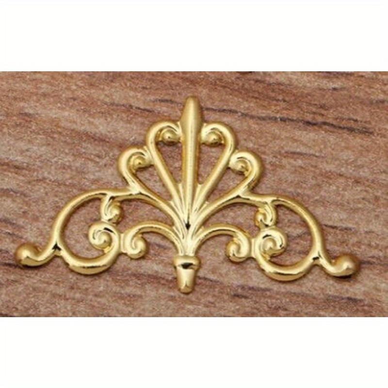 50 Pcs/Lot Brass Charms Base Parts DIY Material for Hair Jewelry Handmade Crown Jewelry Making Connectors Accessories.