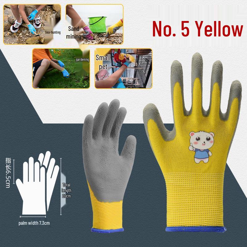 Kids' Anti-Bite Non-Slip Crab-Resistant Gloves for Gardening and Outdoor Play.