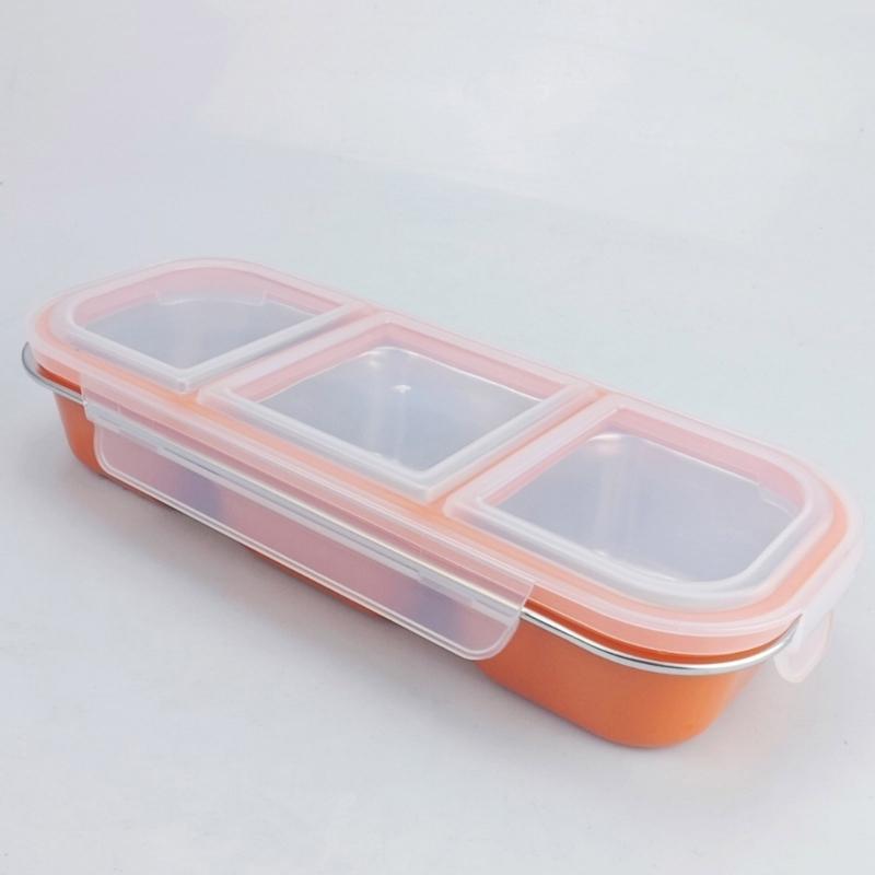 2 Pack Divided Meal Preps Container With Secures Lid Odor Resistant Dishwasher Safe Steel Snacks Box Lunch Organizers