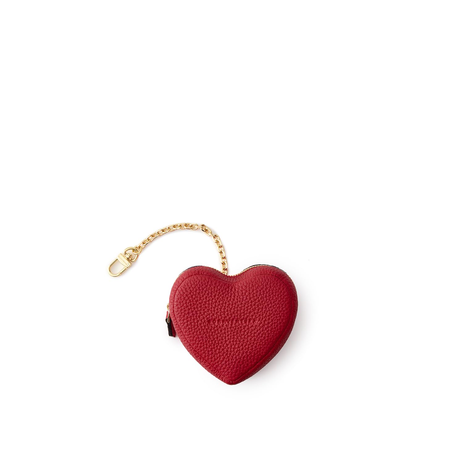 

Bonaventura Mini Pouch with Chain, Shrink Leather (Heart) [Red], Coin Purse, European-Grade Genuine Leather, Gift, BCCT7-RD