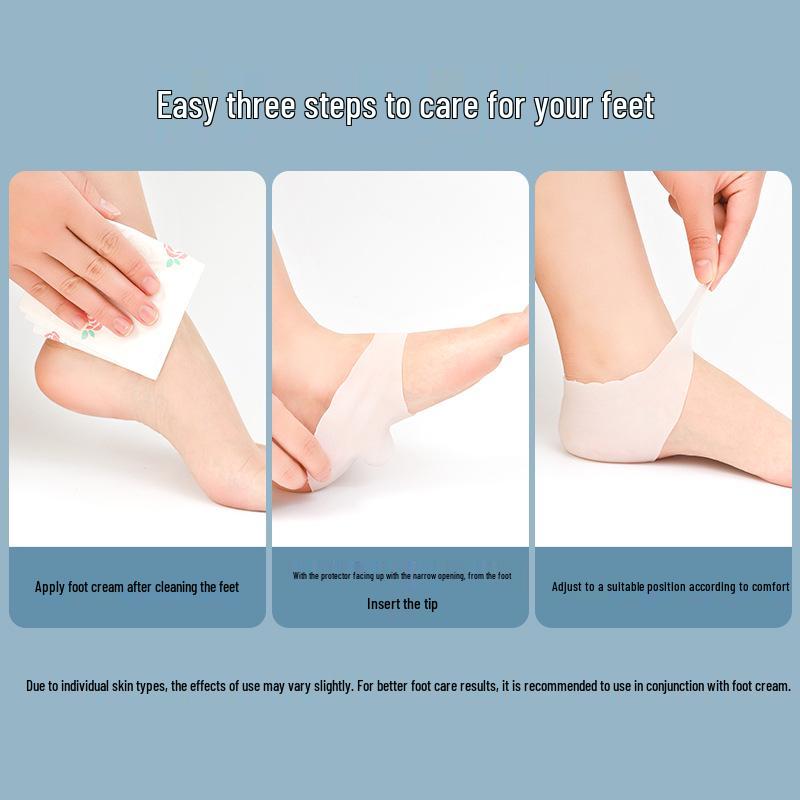 Neuankömmling: Silikon Fersenschoner & Feuchtigkeitsspendende Socken für Frauen - 2 Paare