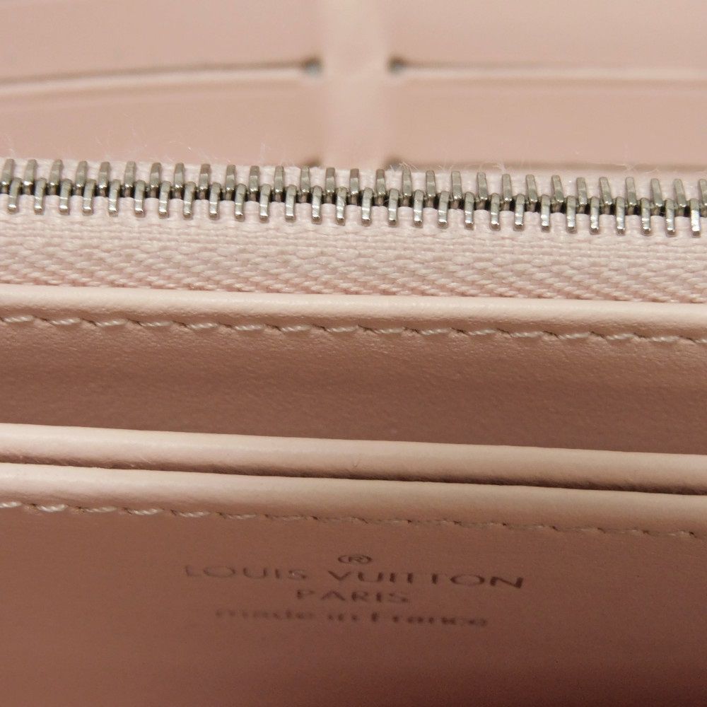Used Zippy Wallet M82755 7940 (12564) - Current Model - Perforated Pink RFID Monogram Mahina Rose Jasmine Women's from