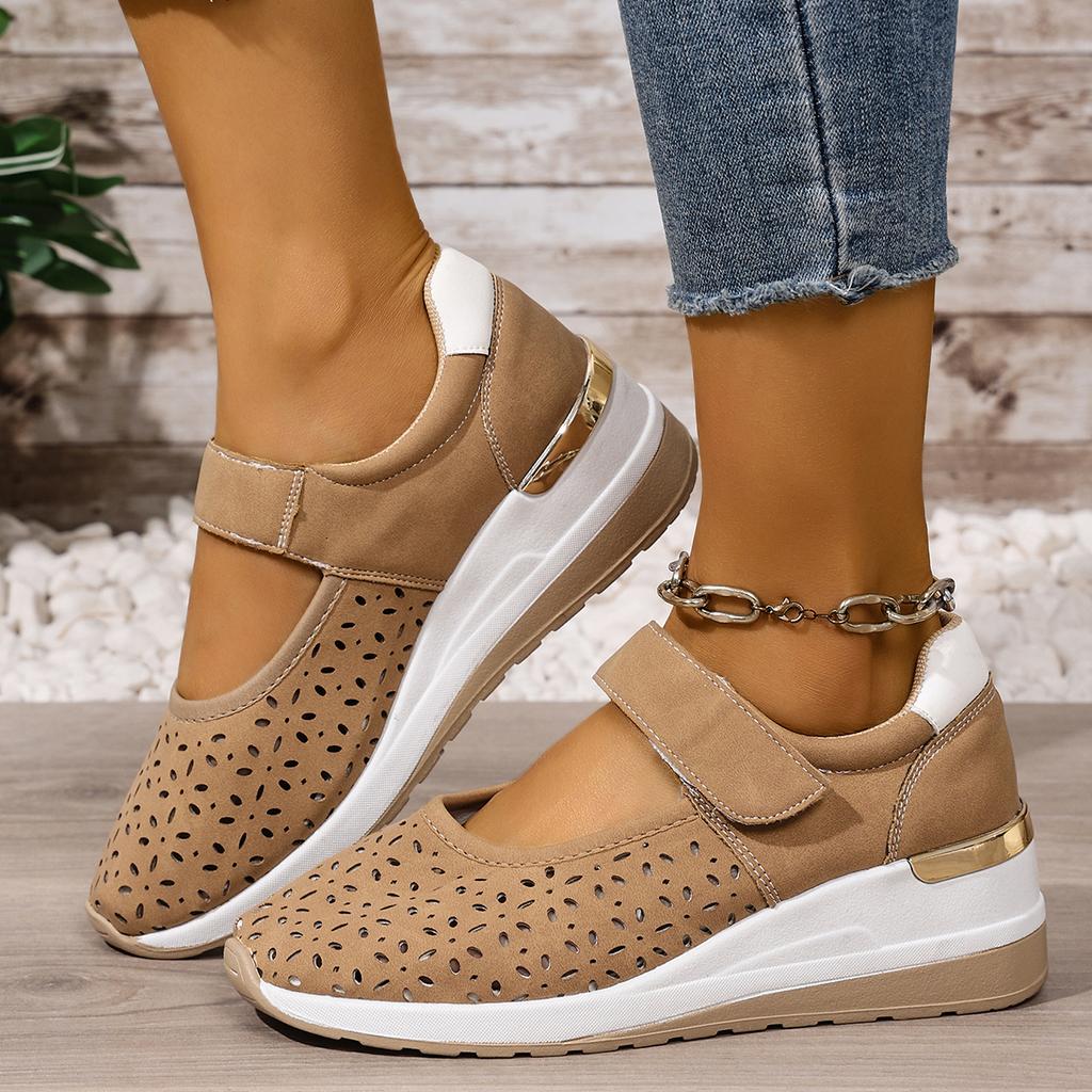Fashion Women Sneakers Spring Summer New Fashion Sneakers Large Size Thick Bottom Shoes Women Casual Hollow Out Single Sports Shoes