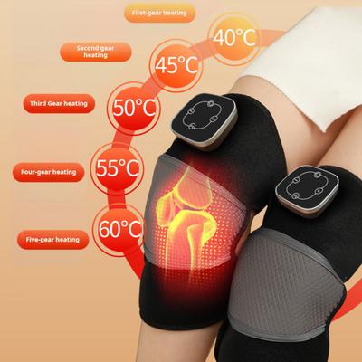 Heated Knee Massager with 5 Heating Modes 3 Massage Modes Digital Display Rechargeable Wireless Knee Massage Device