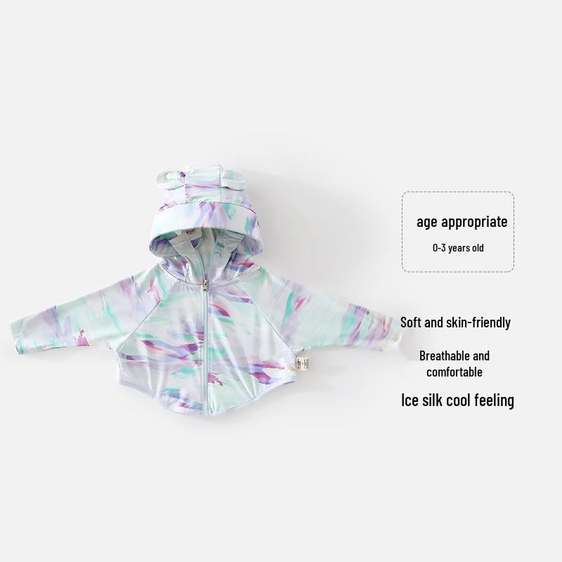 Summer Kids Hooded Sun Protection Jacket: Infant Breathable, Lightweight, Stylish Top 73 cm