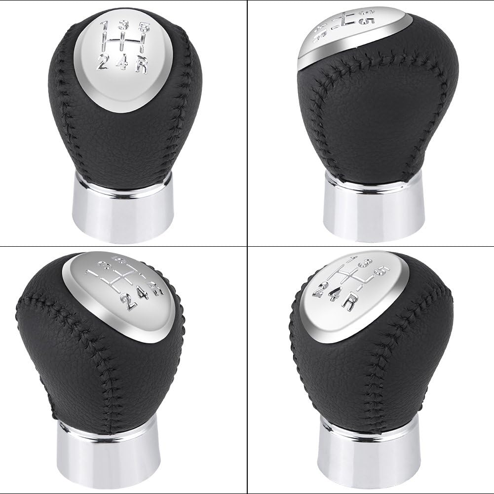 Keenso Manual 5 Speed Shift Knob, Car Auto Gear Shifter Knob Stick Head Lever for Mazda 3 5 6 323 626 RX8 Black