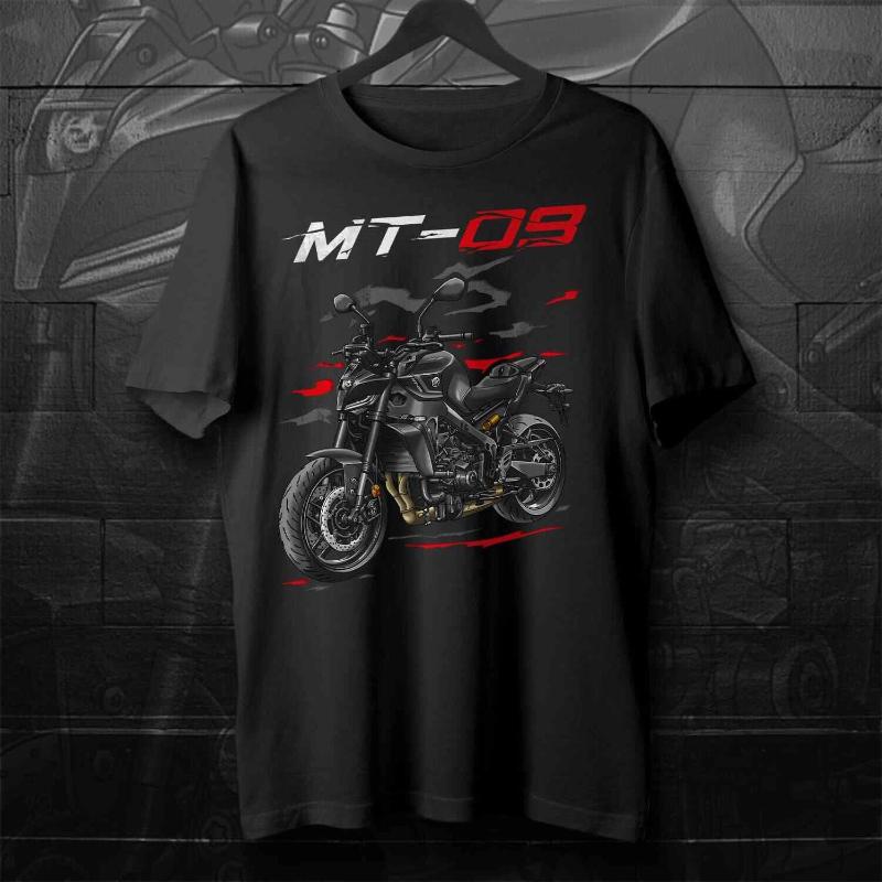 GUOYAN TOP Yamaha MT-09 2024 T-shirt voor Motorrijders Heren Mode Street Korte mouw Dames Katoen Ronde hals Top XL