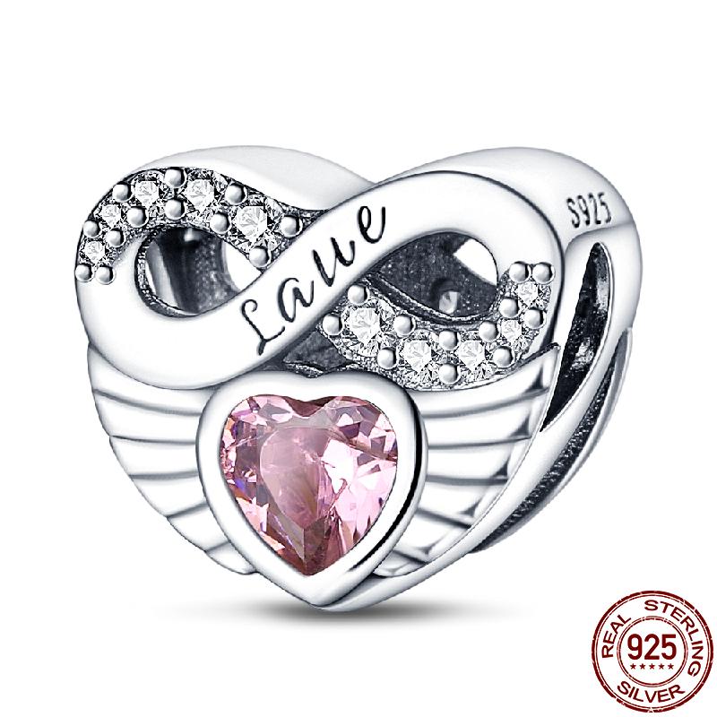 Copper Diy Beads Heart Shaped Tree Of Life Series Charm Fit Pan Original Bracelet For Women Jewelry Birthday Gift