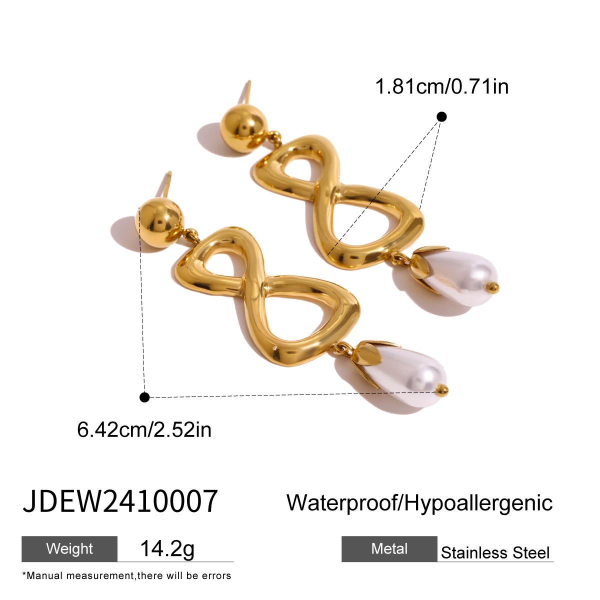 Jiedin Европейские и американские серьги-подвески из нержавеющей стали с жемчугом серьги из титановой стали серьги ювелирные изделия