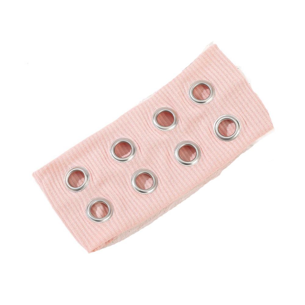 Metal Eyelets Punk Headwrap Wide Elastic Hollowed Out Eyelets Headband Rock Head Band  Punk Girl