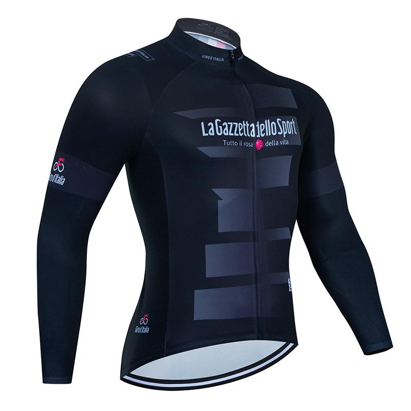 Mens Cycling Long Sleeve Top Slim Fit Breathable Lightweight Mountain Road Bike Jersey Outdoor Riding Sports Wear