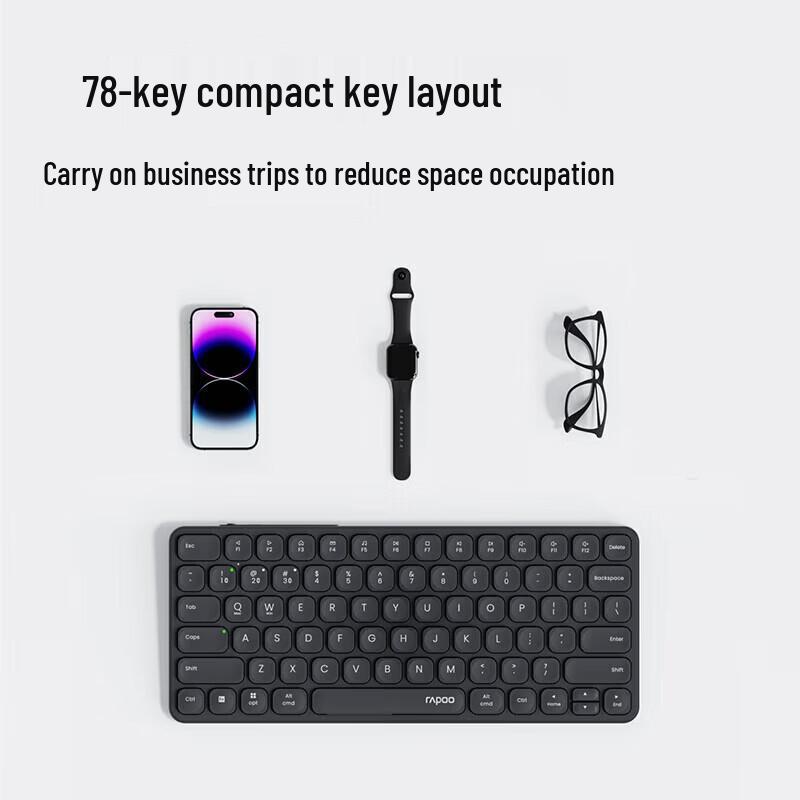 Rapoo E9050L Ultra-Thin 78-Key Multi-Mode Wireless Keyboard
