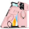 Manyetik Metal Halka Standlı Zırh Kılıfı Honor X5c X5d Plus Play 10A İçin Kaydırılabilir İtme Penceresi Lens Korumalı TPU Plastik Telefon Kılıfı