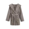 Tatu Autumn/Winter Wool Blend Hooded Short Coat