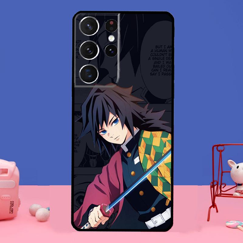 

Чехол Giyu Tomioka Demon Slayer Kimetsu no Yaiba для Samsung Galaxy S21 Ultra S20 FE S9 S10 S21 Plus Note 20 S22 Ultra с полным покрытием Galaxy S9