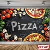 2D Flat Banner, with the Theme of Chef-themed Pizza Design