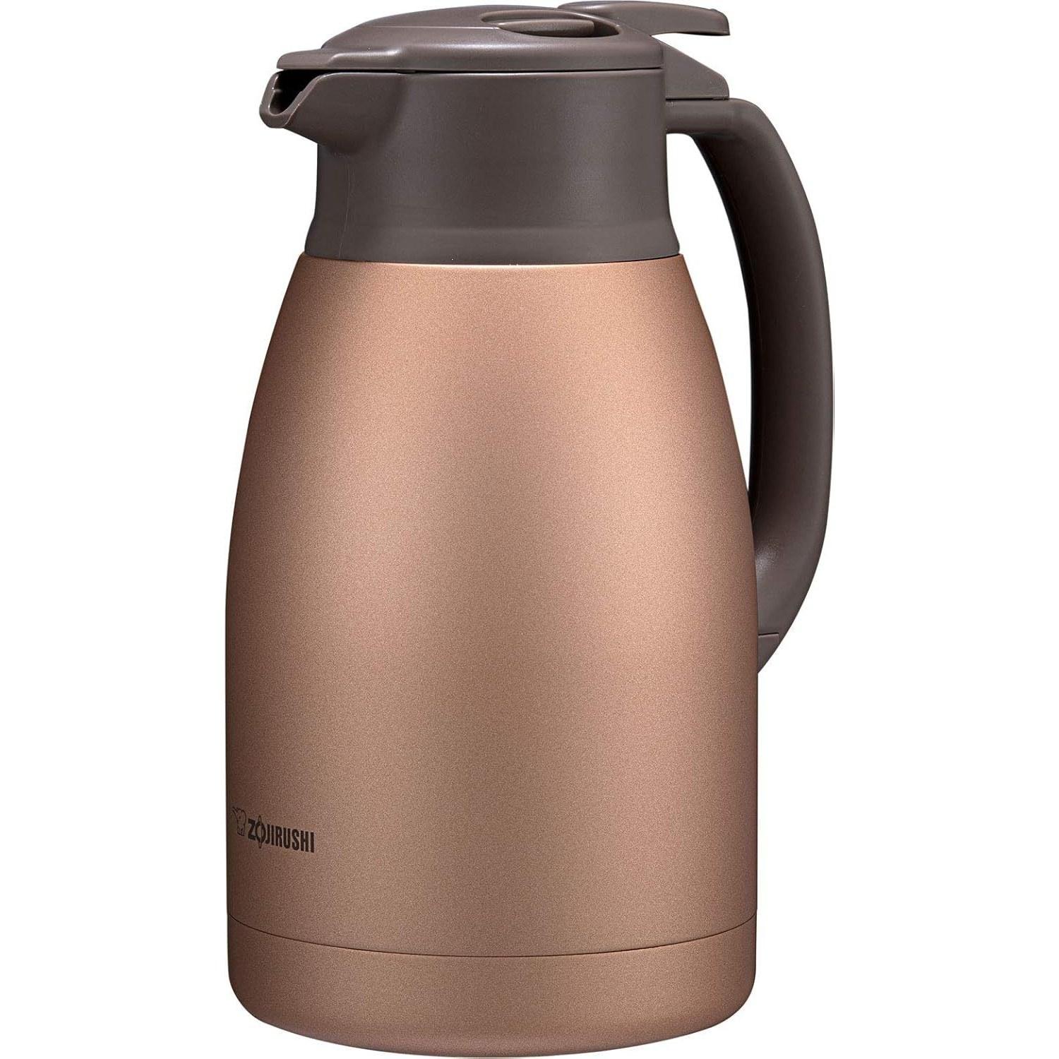 Zojirushi Stainless Pot 1.5L Tabletop Wide Mouth Approximately 6.5cm Vacuum Double Wall Insulation Cooling Matte Copper SH-HC15-NU