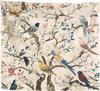 Vintage Chinoiserie Tapestry Birds And Flowers, Asian Art Aesthetic Wall Hanging, Cottagecore Nature Decor For Bedroom, Living