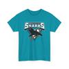 Defunct AHL Worcester Sharks Hockey Logo Printed T Shirt