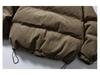 SwimSeed Retro Corduroy Puffer Jacket: Unisex Loose-Fit Stand Collar Winter Coat