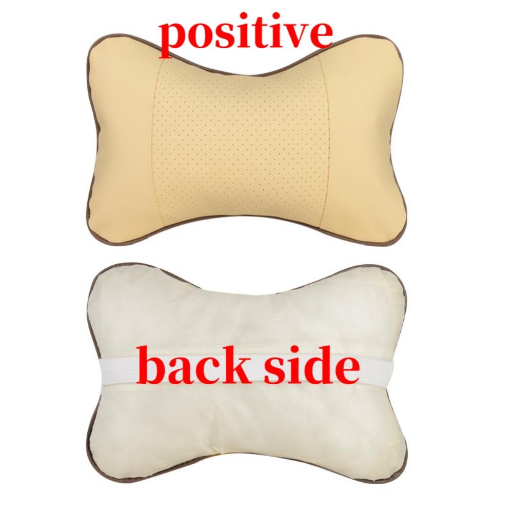 Car neck pillow unilateral PU leather 1 pack headrest headrest headache relief fiber universal car pillow