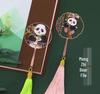 Cute Panda with Tassels - Peach Blossom Art Bookmark