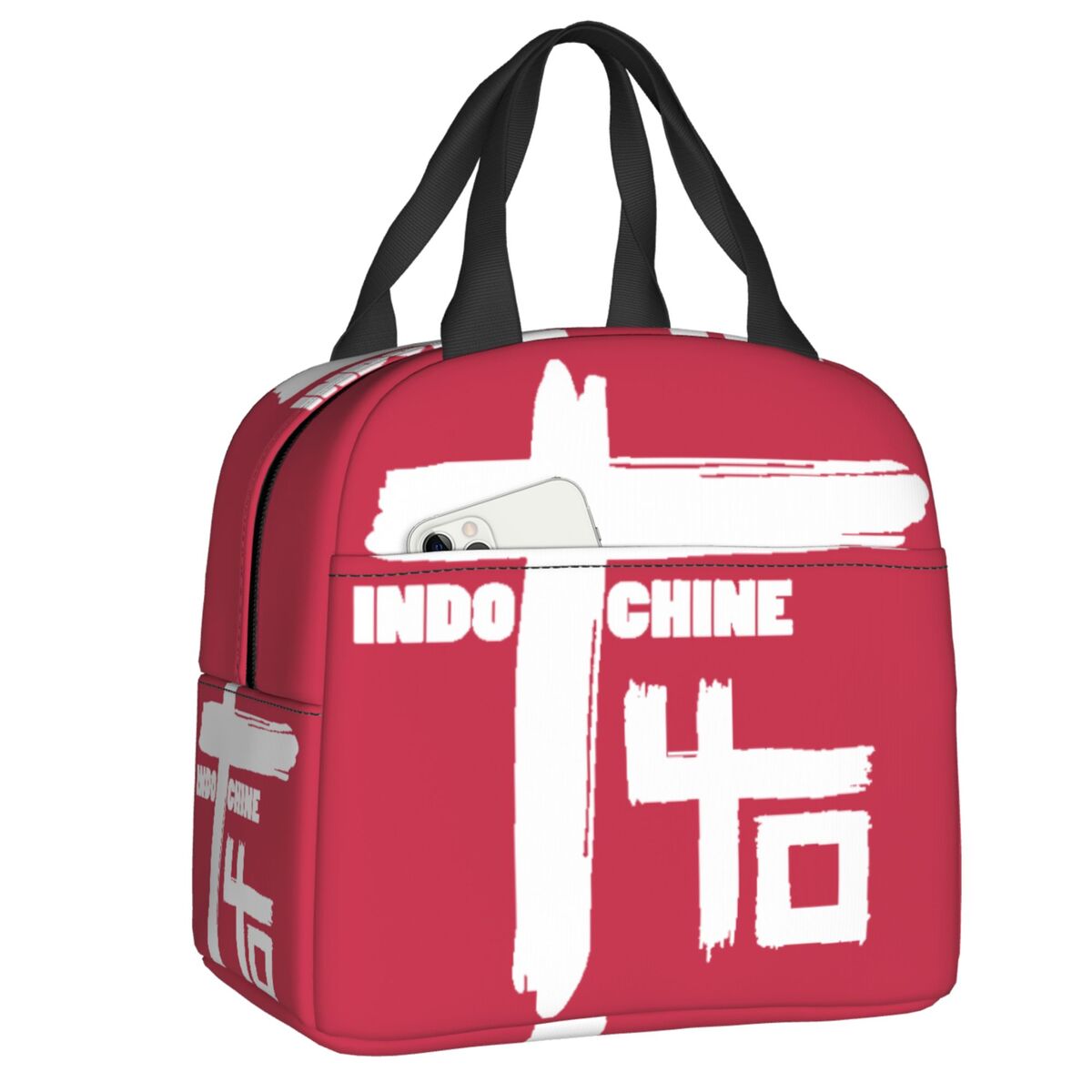 Сумка-тоут Indochine Insolated Lunch Tote для женщин Pop Rock And New Wave, многоразовая, термохолодильная, для еды, ланч-бокс для детей, школьников 22x20x13cm