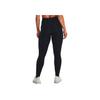 Under Armour Solid Logo Fitted Athletic Pants Women Bottoms Black 1372119-001