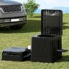 Folding Portable Toilet w/ Paper Holder & Lid Reusable Camping Toilet for Camping Travel Outdoor Car RV & Emergency Use