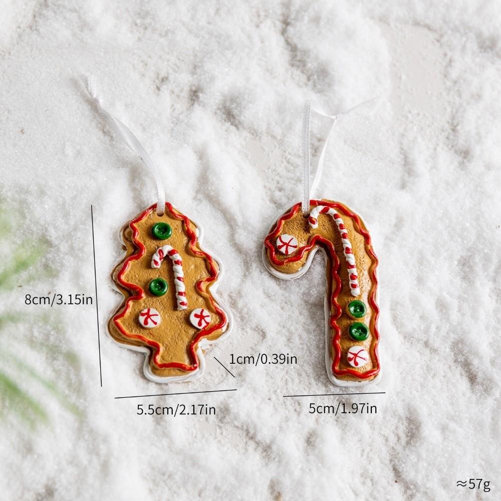 1/2/3Pcs Handmade Christmas Tree Hanging Pendants Painted Christmas Tree Ornaments  Seasonal Decor