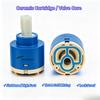 Ceramic Valve Cartridge 35mm 40mm Flat Base High Foot – Hot Cold Mixer Cartridge Replacement for Kitchen Faucet Basin Shower