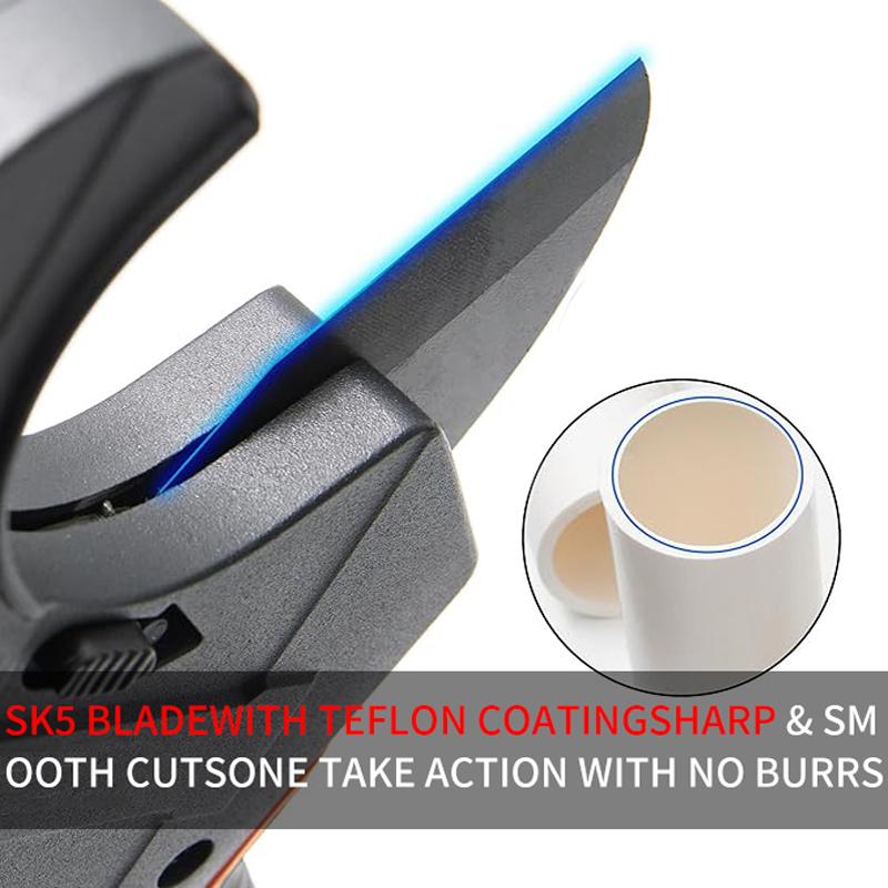 Aluminum Alloy Pipe Cutter, Professional Plumbing Tool, with Steel Blade, Ratchet Self-Locking Design, for PVC and PPR Plastic