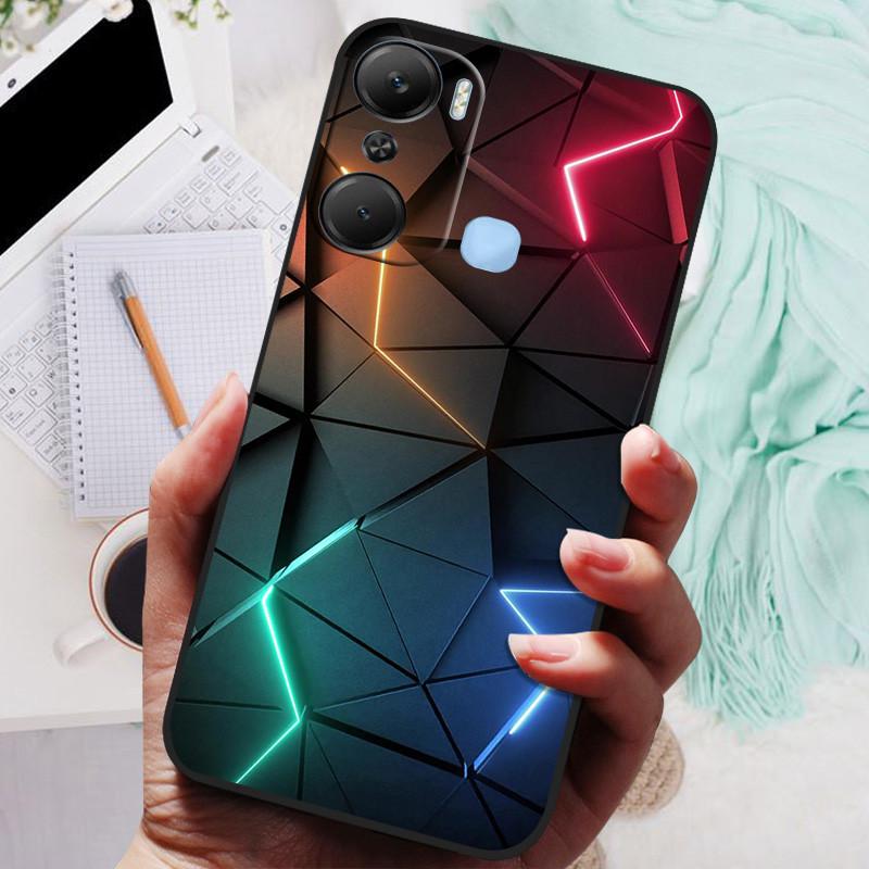 For Infinix Hot 12 Pro Case Black Cover Lion Wolf Silicone Soft Back Cases For Infinix Hot 12i Hot12 Pro / Hot 20 5G Case Shell