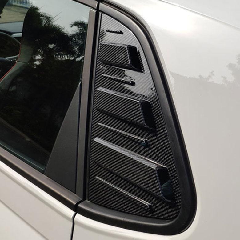 For Volkswagen VW POLO     Car Rear Window Shutter Cover Louver Side Vent Trims ABS Chrome Styling Accessories