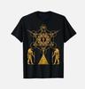 Ancient Egypt T  Sacred Geometry Metatron Cube Ankh Pyramid Graphic Tee Unisex T-Shirt