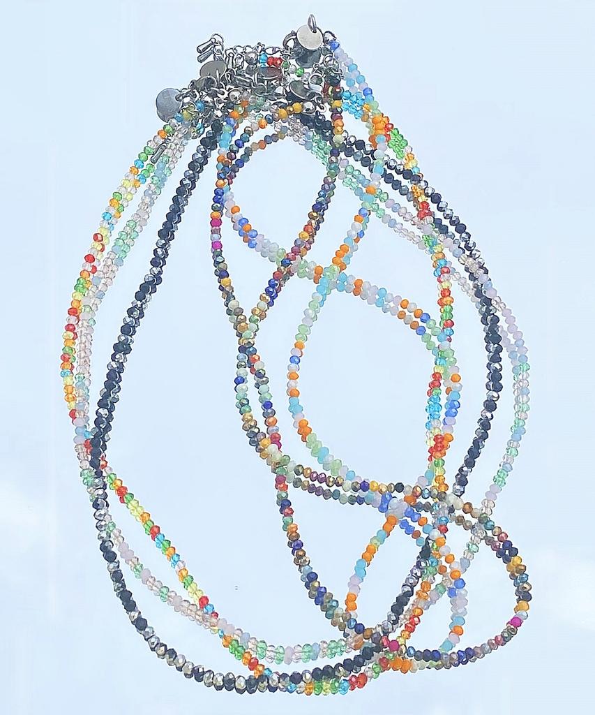 Runds Crystal Bead Necklace (5 Colors)
