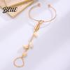 Vacation Style Accessory Fashion Finger Chain & Ring Set Interconnected