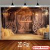 2D Flat Printing Country Barn Backdrop for Wedding & Farm Birthday